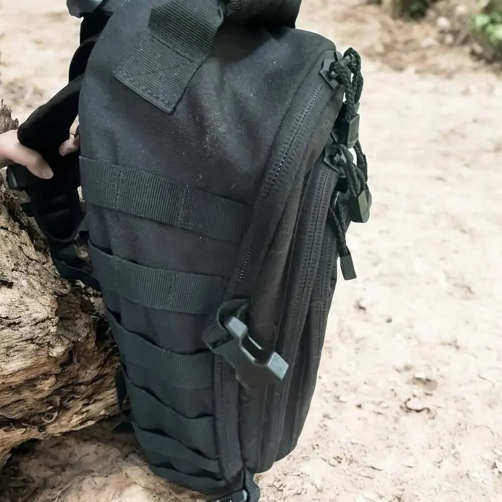 Condor Mission Pack Black Tactical Backpack MOLLE Travel Hiking Go-Bag 30L